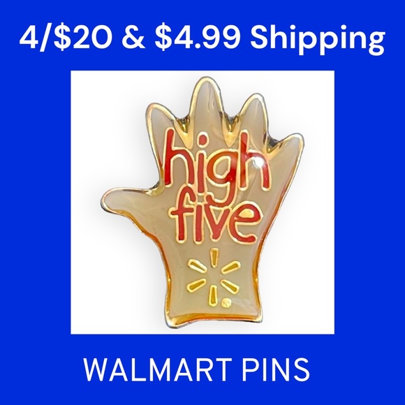 🆕 Walmart/Sam’s Club High Five Pin - Picture 1 of 3